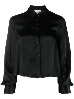 Сатенена риза Semicouture черно