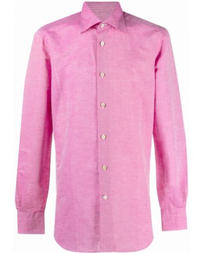 Camicia a punta appuntita Kiton rosa