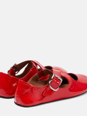 Lakkozott bőr balerina cipők Alaã¯a piros