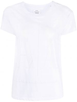 Majica s potiskom Armani Exchange bela