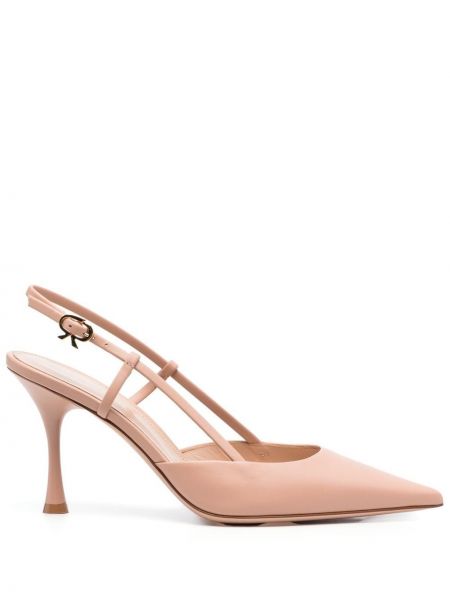 Slingback lær stropper pumper Gianvito Rossi rosa