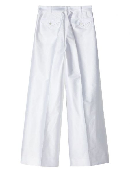 Saténové kalhoty Junya Watanabe bílé