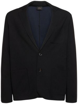 Kokvilnas jaka ar pogām Brioni melns