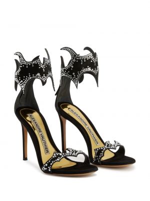 Sandały z kryształkami Alexandre Vauthier czarne
