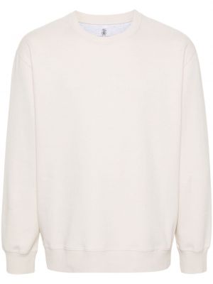 Sweatshirt mit stickerei Brunello Cucinelli weiß