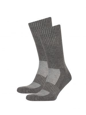 Priliehavé ponožky Defacto sivá