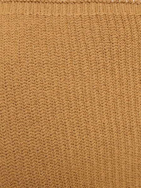 Jupe mi-longue en coton en tricot Weworewhat beige