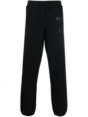 Nohavice s potlačou Moschino čierna
