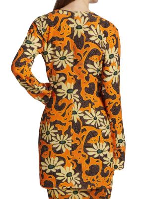 Платье на запах Nanushka оранжевое