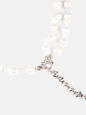 Náhrdelník s perlami Alaã¯a biela