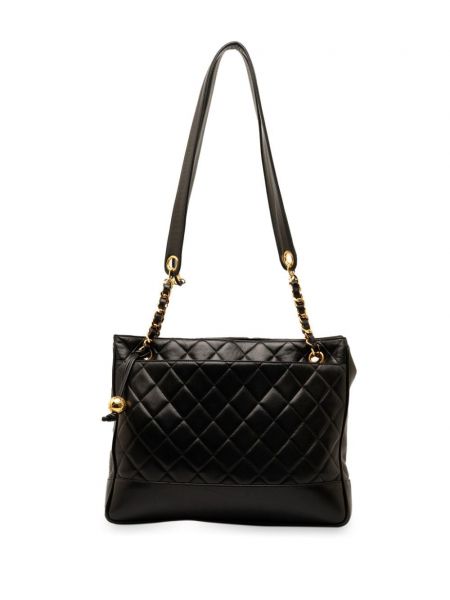 Ватирани шопинг чанта Chanel Pre-owned черно