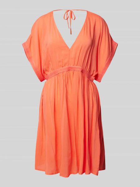 Sukienka midi z dekoltem w serek Marie Jo pomarańczowa
