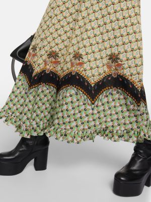 Dlhá sukňa s vysokým pásom s potlačou Etro