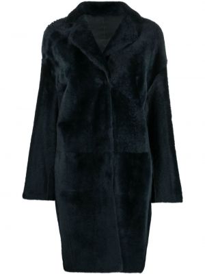 Oversized mantel Yves Salomon sinine