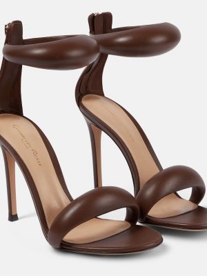 Кожаные сандалии Gianvito Rossi коричневые