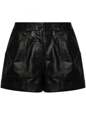 Shorts en cuir Yves Salomon noir