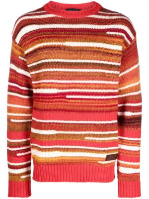 Пуловер с кръгло деколте Dsquared2 червено