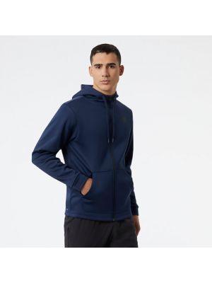 Fleece hoodie mit reißverschluss New Balance blau