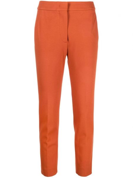 Slim fit szűk nadrág Max Mara narancsszínű