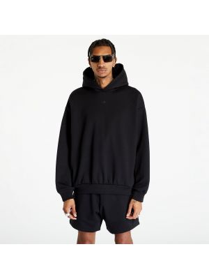 Fleece φούτερ με κουκούλα Adidas Performance μαύρο