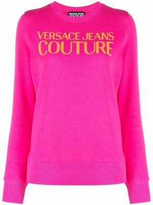 Sudadera con estampado Versace Jeans Couture rosa