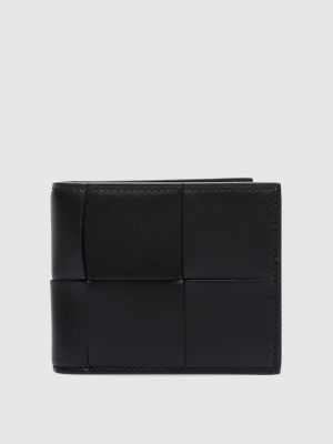 Шкіряний гаманець Bottega Veneta чорний