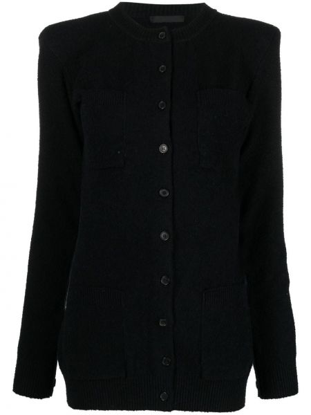 Bavlnený kardigán na gombíky Wardrobe.nyc čierna