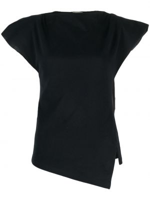 Asimetriškas marškinėliai Isabel Marant juoda