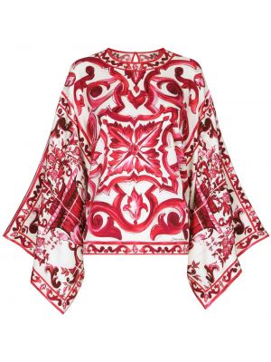 Seiden bluse mit print Dolce & Gabbana