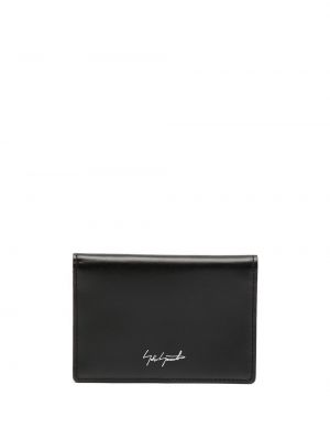 Kožená peňaženka s potlačou Discord Yohji Yamamoto čierna