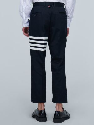 Pantaloni chino din bumbac Thom Browne albastru