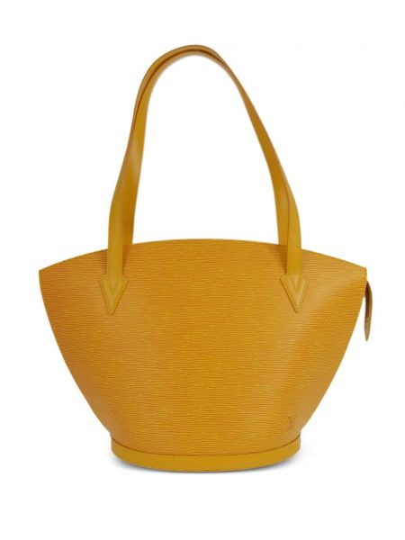 Кожени шопинг чанта Louis Vuitton Pre-owned жълто