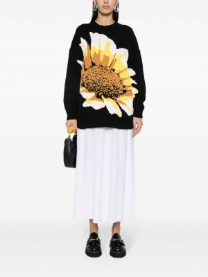 Džemperis ar ziediem Msgm melns