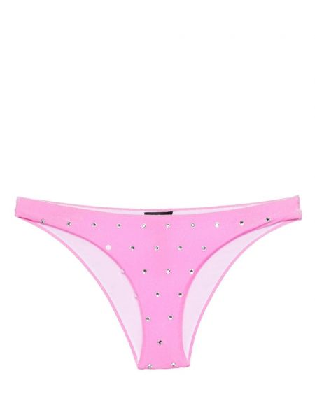 Aksamitny bikini z kryształkami Dsquared2 różowy