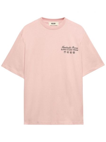 Printti t-paita Msgm pinkki