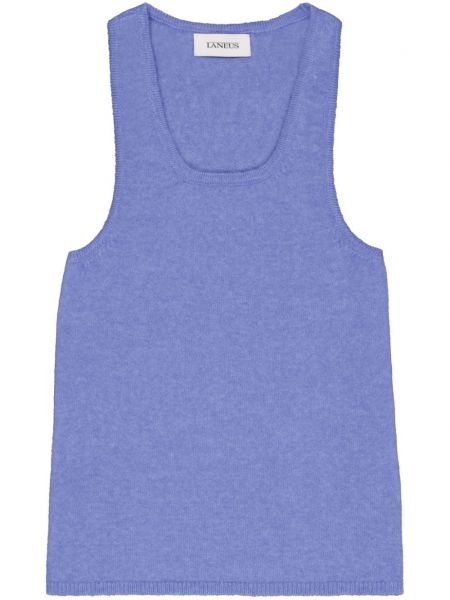 Strikket tanktop Laneus blå