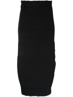 Midi φούστα με φερμουάρ Thom Krom μαύρο