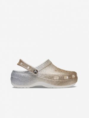 Papuci Crocs argintiu