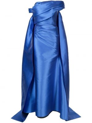 Hedvábné večerní šaty Isabel Sanchis - modrá