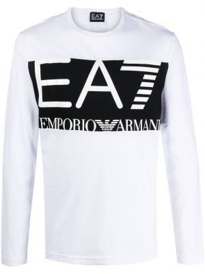 Långärmad t-shirt Ea7 Emporio Armani vit