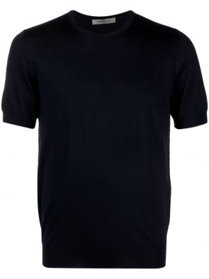 T-shirt en laine en tricot Corneliani bleu