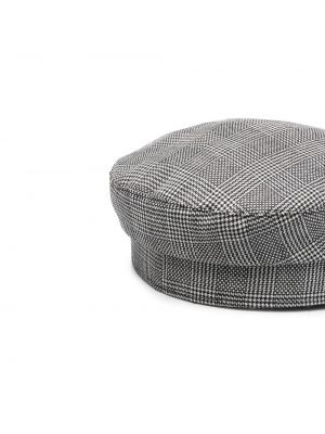 Karierter mütze mit print Manokhi grau