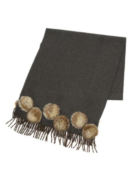 Bufanda de cachemir con estampado de cachemira Fendi Vintage gris