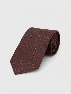 Копринена вратовръзка Polo Ralph Lauren винено червено