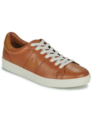 Bőr sneakers Fred Perry barna