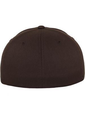 Μάλλινο καπέλο Flexfit καφέ
