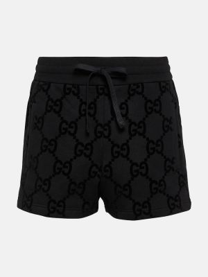 Shorts en coton Gucci noir