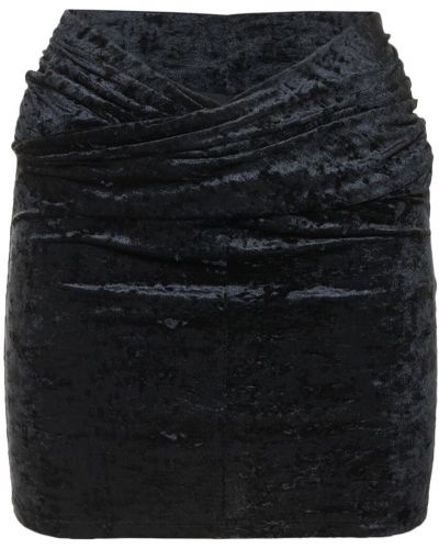 Кадифена мини пола The Andamane черно