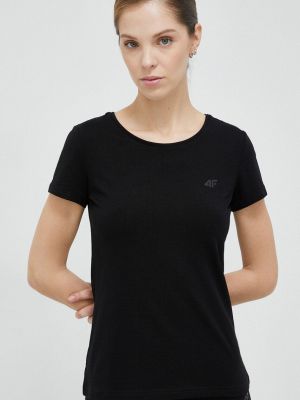 4F t-shirt női,  - Fekete