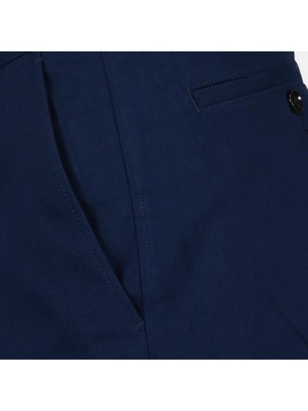 Pantalones rectos de algodón Ami Paris azul